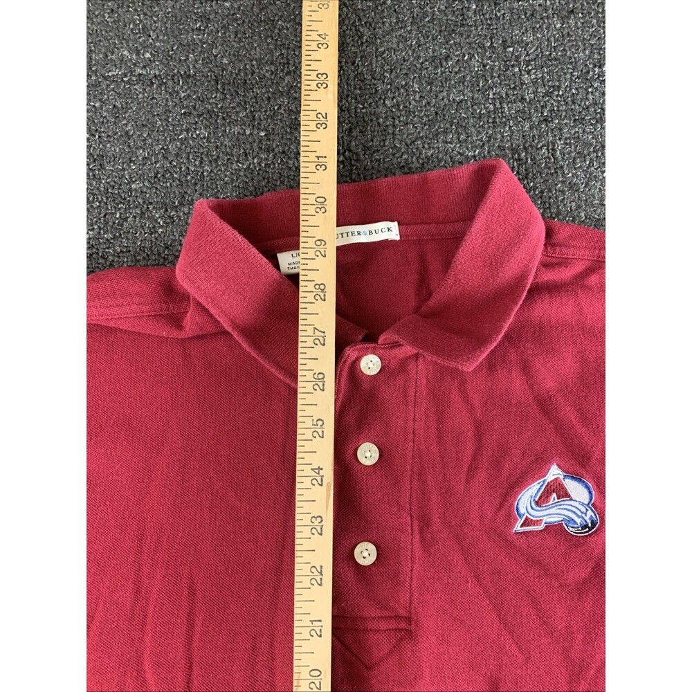 Mens Large NHL Team Apparel COLORADO AVALANCHE Polo Golf Shirt MAROON - Picture 5 of 9